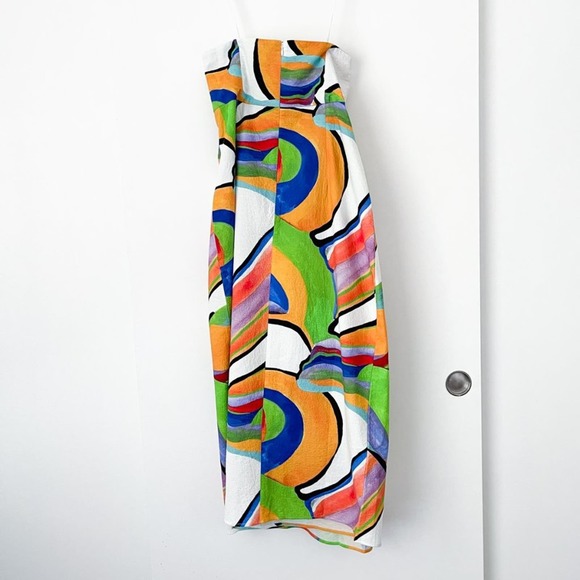 Mara Hoffman Samara Strapless Cutout Midi Dress Alegasia Print - Picture 9 of 12